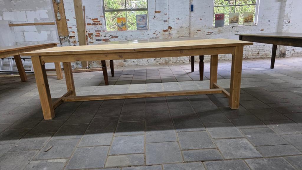 Grote boerentafel 250x92 cm, Huis en Inrichting, Tafels | Eettafels, Ophalen, Gebruikt, Grenenhout