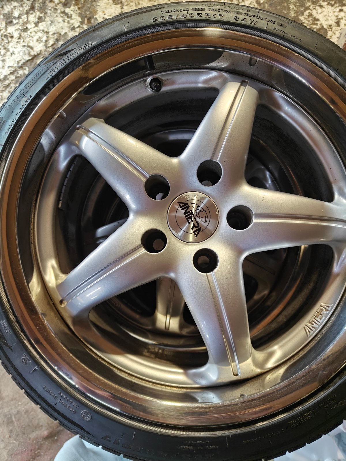 5x112 205/40ZR17, ET31, pneus comme neufs !, Enlèvement, 17 pouces, 205 mm, Pneus et Jantes