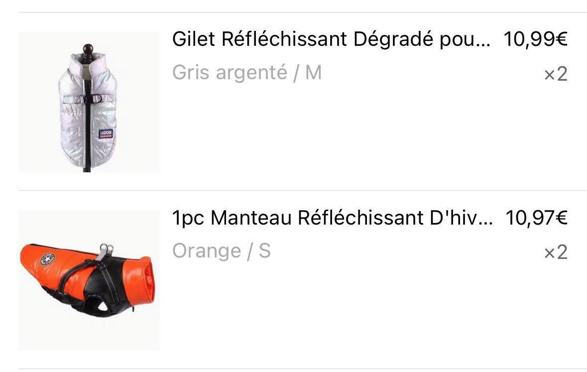 4 manteaux pour petit chien (chihuahua), Animaux & Accessoires, Enlèvement, Comme neuf