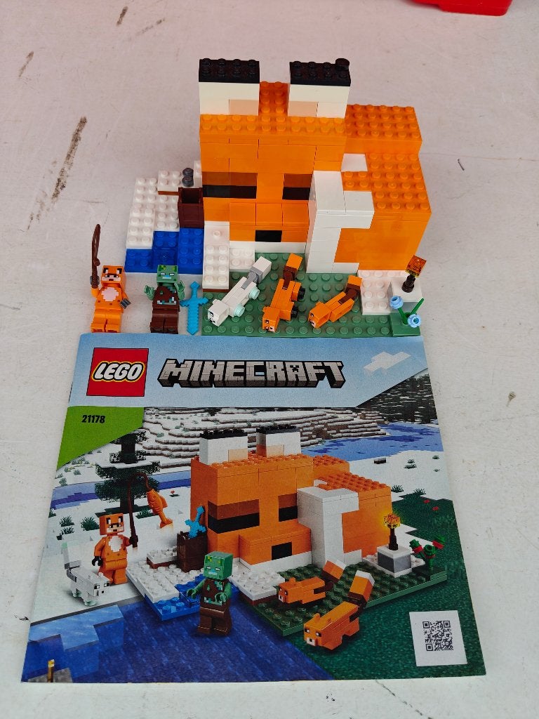 Lego Minecraft 21178 La cabane du renard avec livret, Enlèvement ou Envoi, Minecraft, Lego, Ensemble complet