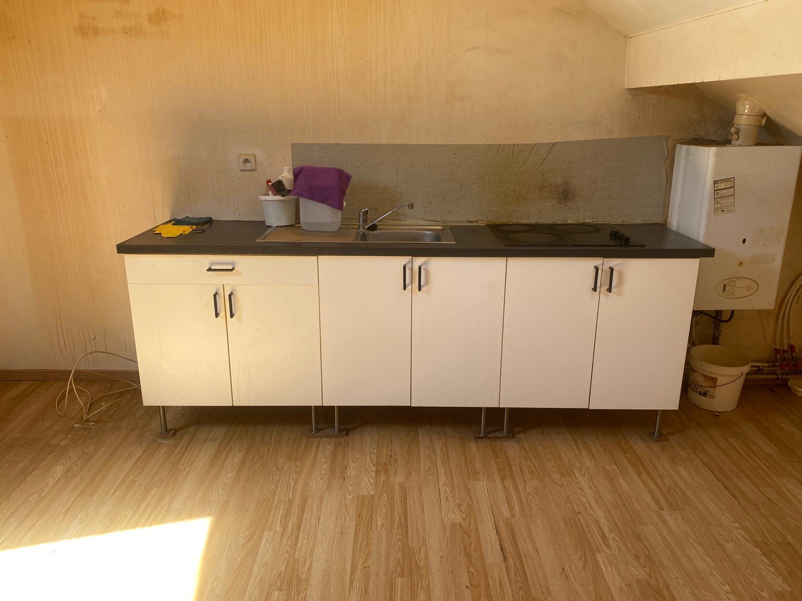 Meuble cuisine blanc 240cm, Enlèvement, Utilisé, Blanc
