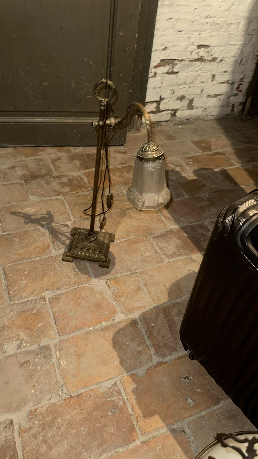 Lampe de bureau de banquier/notaire ancienne, Enlèvement