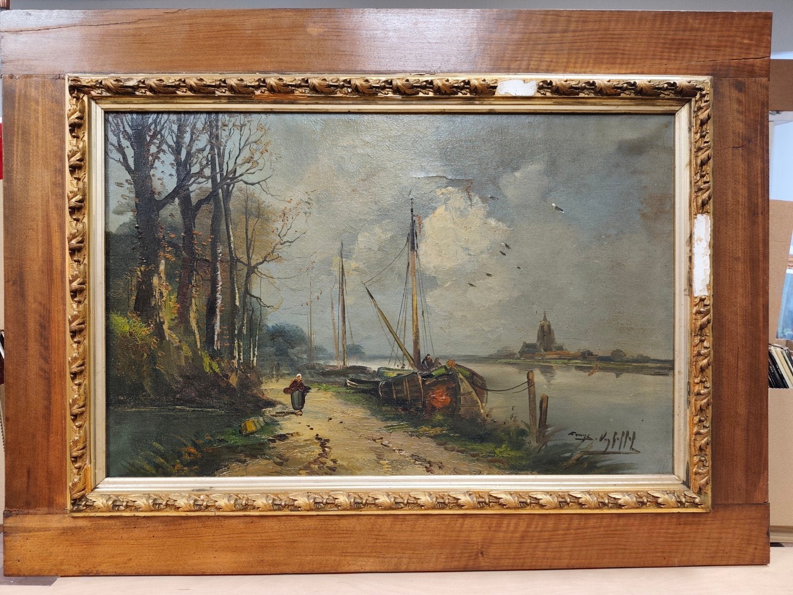 Peinture rivière 111x82 cm., Enlèvement