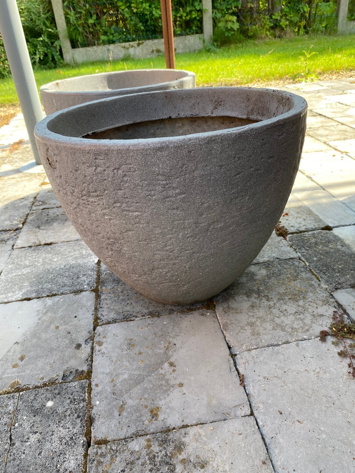 2 bloempotten, Ophalen, Kunststof, Minder dan 60 cm, Rond
