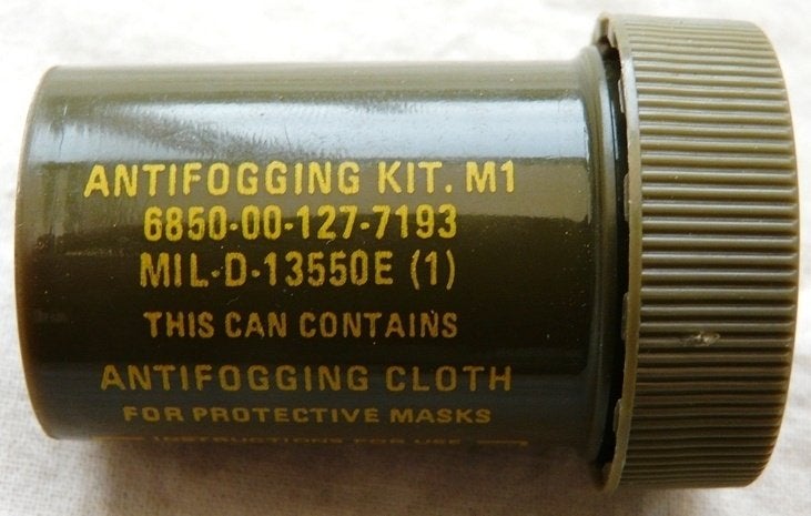 Kit Antifogging Gasmask / Gasmasker, M1, US Army, 1989.(1), Verzamelen, Ophalen of Verzenden, Landmacht, Overige typen