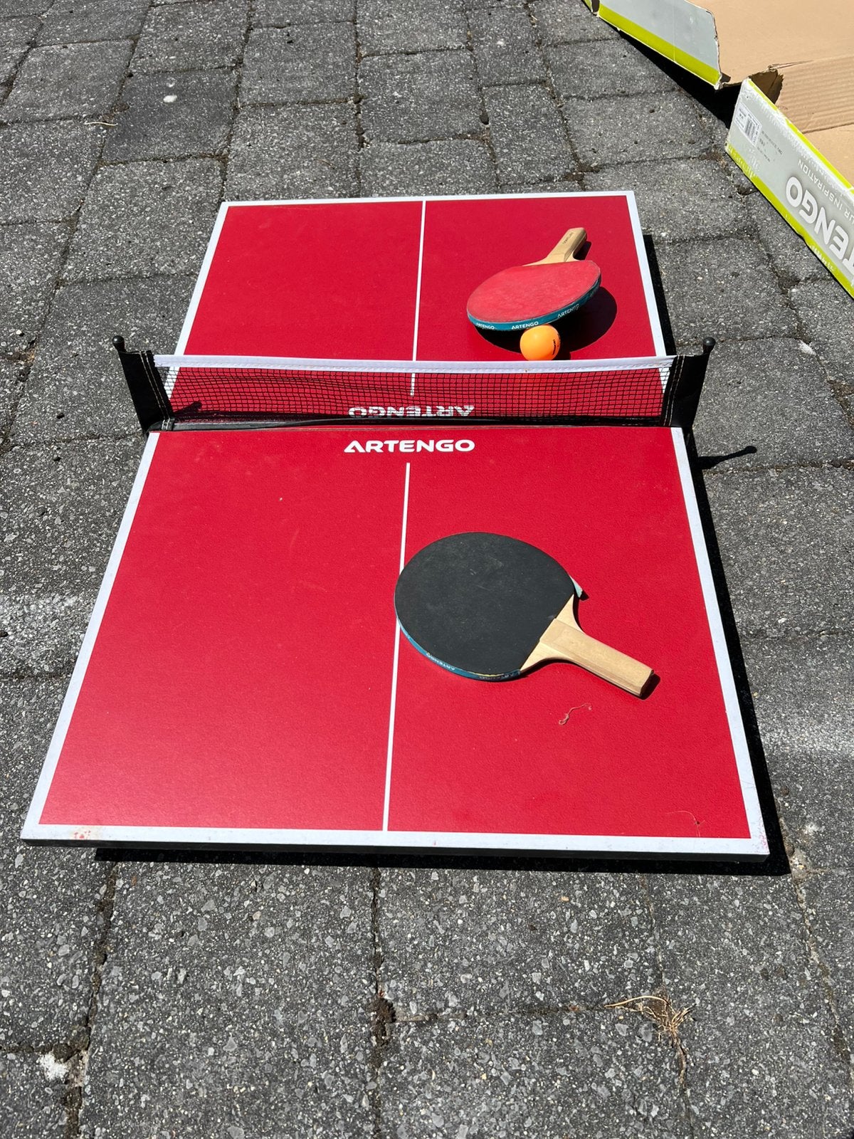 Mini set de tennis de table + deux palettes et deux balles, Enlèvement, Comme neuf