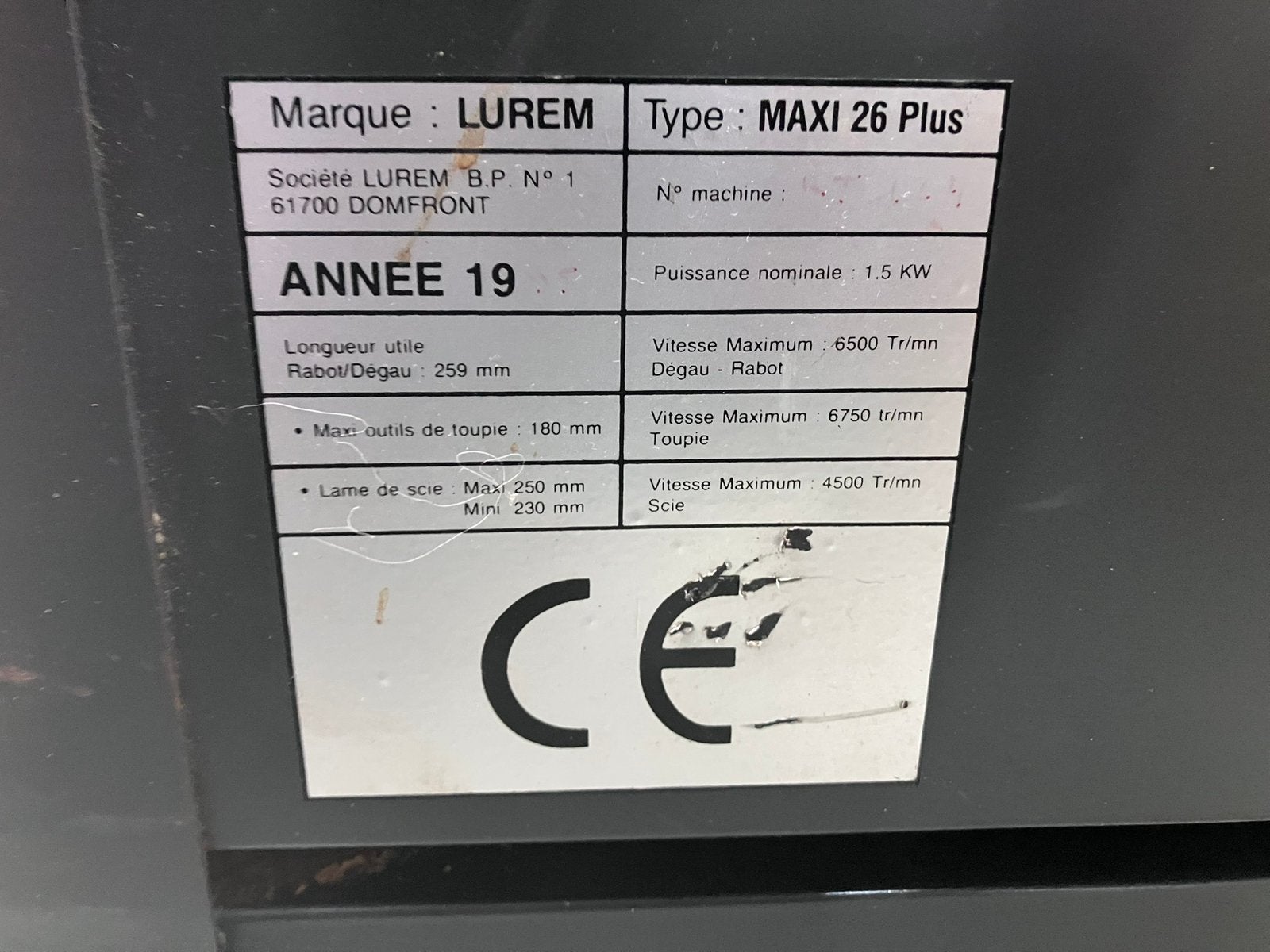 Combine Lurem Maxi 26 plus 220v mono, Doe-het-zelf en Bouw, Ophalen, Gebruikt