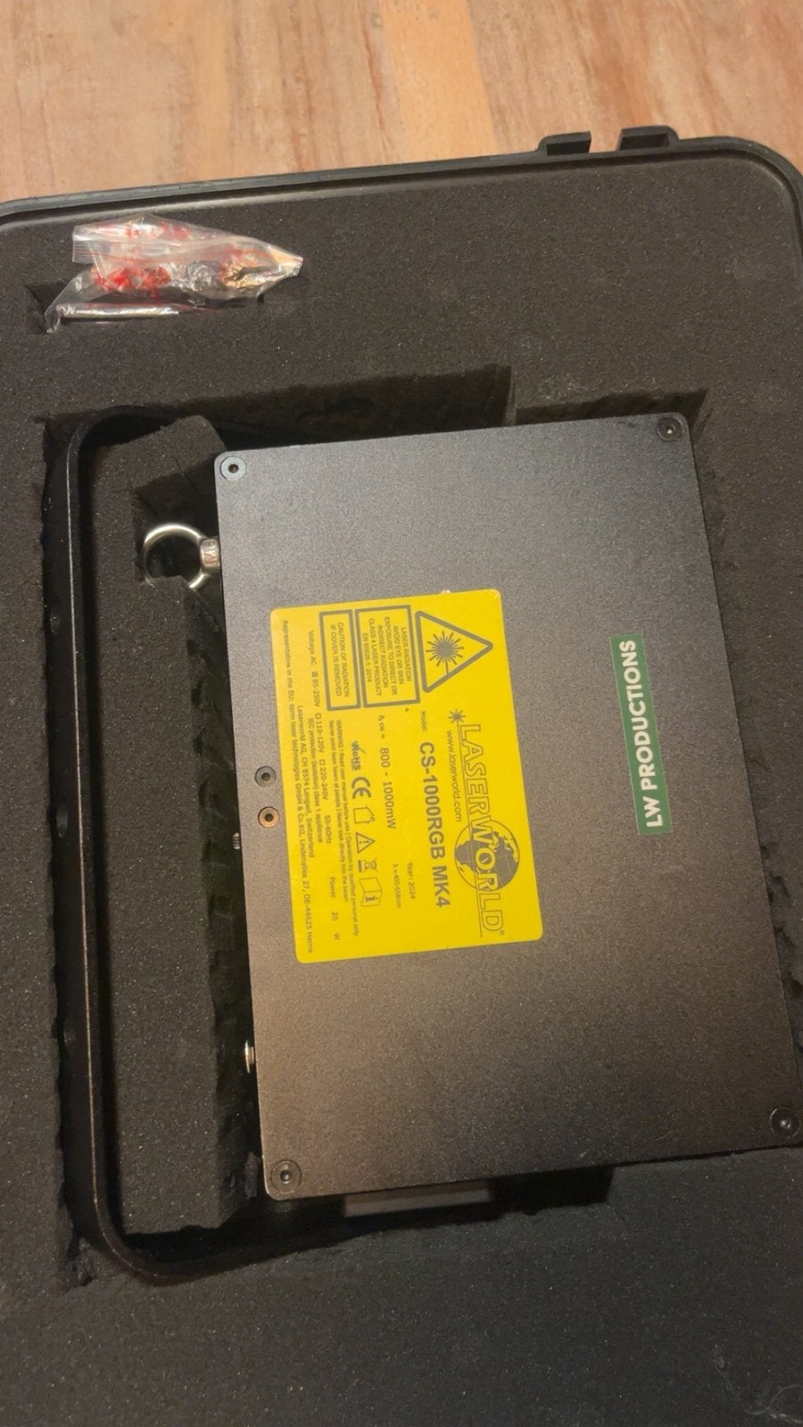LASERWORLD CS1000 RGB 1W Laser met Flightcase, Ophalen, Nieuw, Laser
