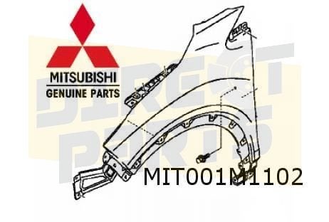 Mitsubishi Eclipse Cross (12/17-2/21) voorscherm Rechts Orig, Neuf, -, -, Mitsubishi