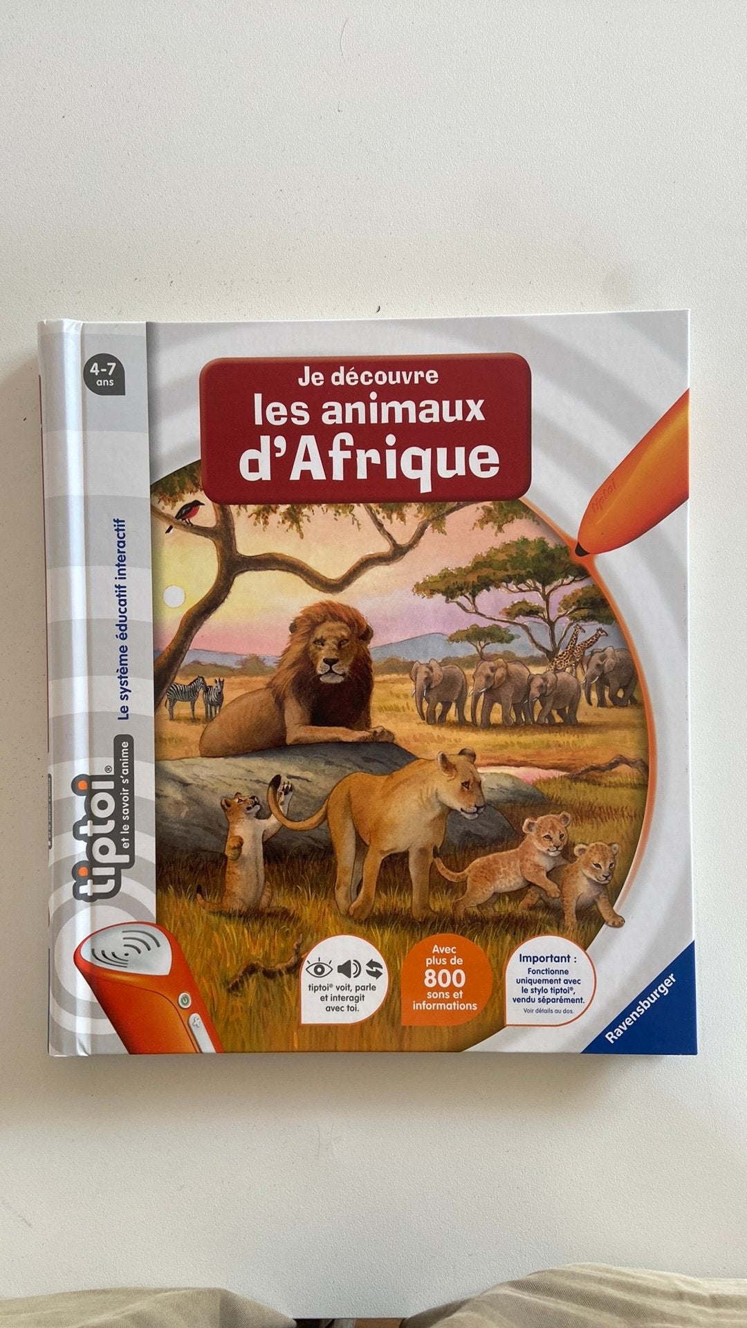 Tiptoi Livre Les animaux d’Afrique, Enlèvement, Comme neuf