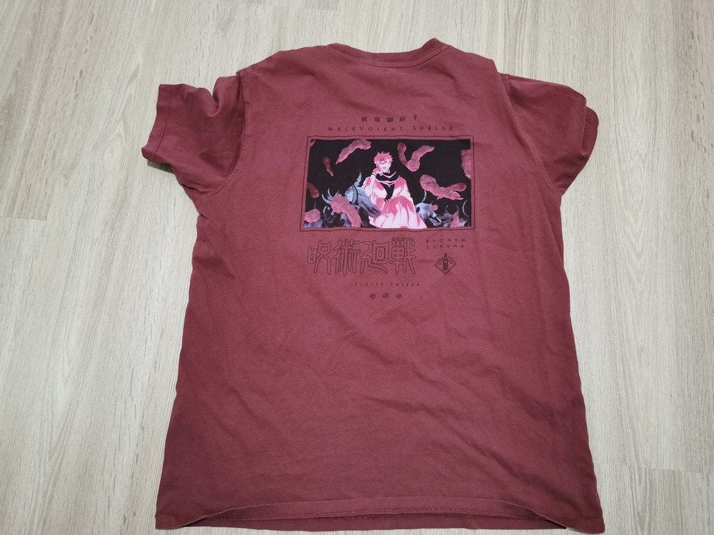 T-shirt homme Jujutsu Kaisen, Ophalen of Verzenden, Zo goed als nieuw, Maat 52/54 (L), Rood