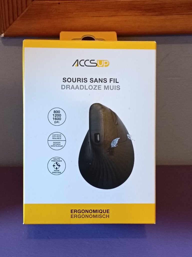Accsup: draadloze muis., Computers en Software, Muizen, Ophalen of Verzenden, Nieuw, Muis, Ergonomisch