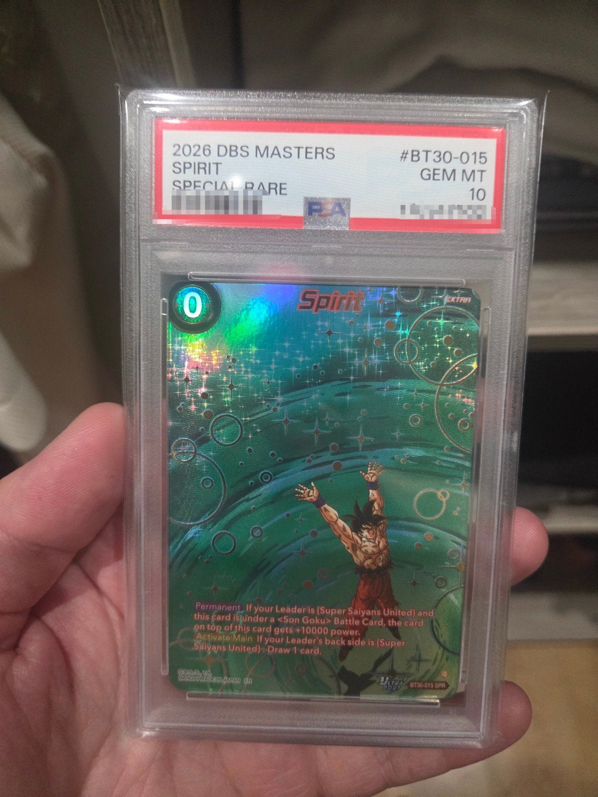 Dragonball Spirit Special Rare PSA 10, Hobby en Vrije tijd, Ophalen of Verzenden