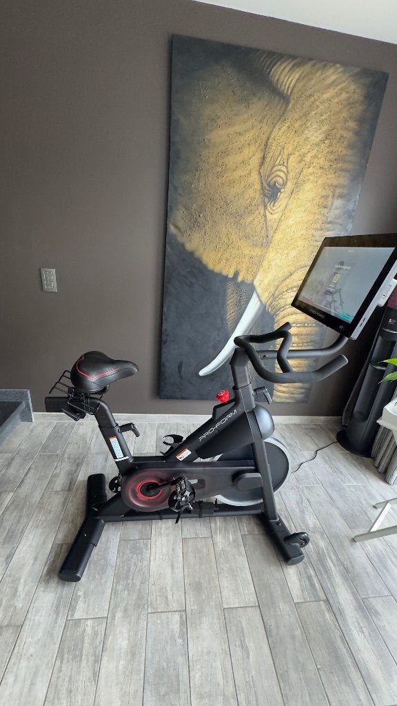 ProForm Studio Bike Pro 22 – met extra comfortabel zadel, Sport en Fitness, Ophalen, Armen, Aluminium, Zo goed als nieuw