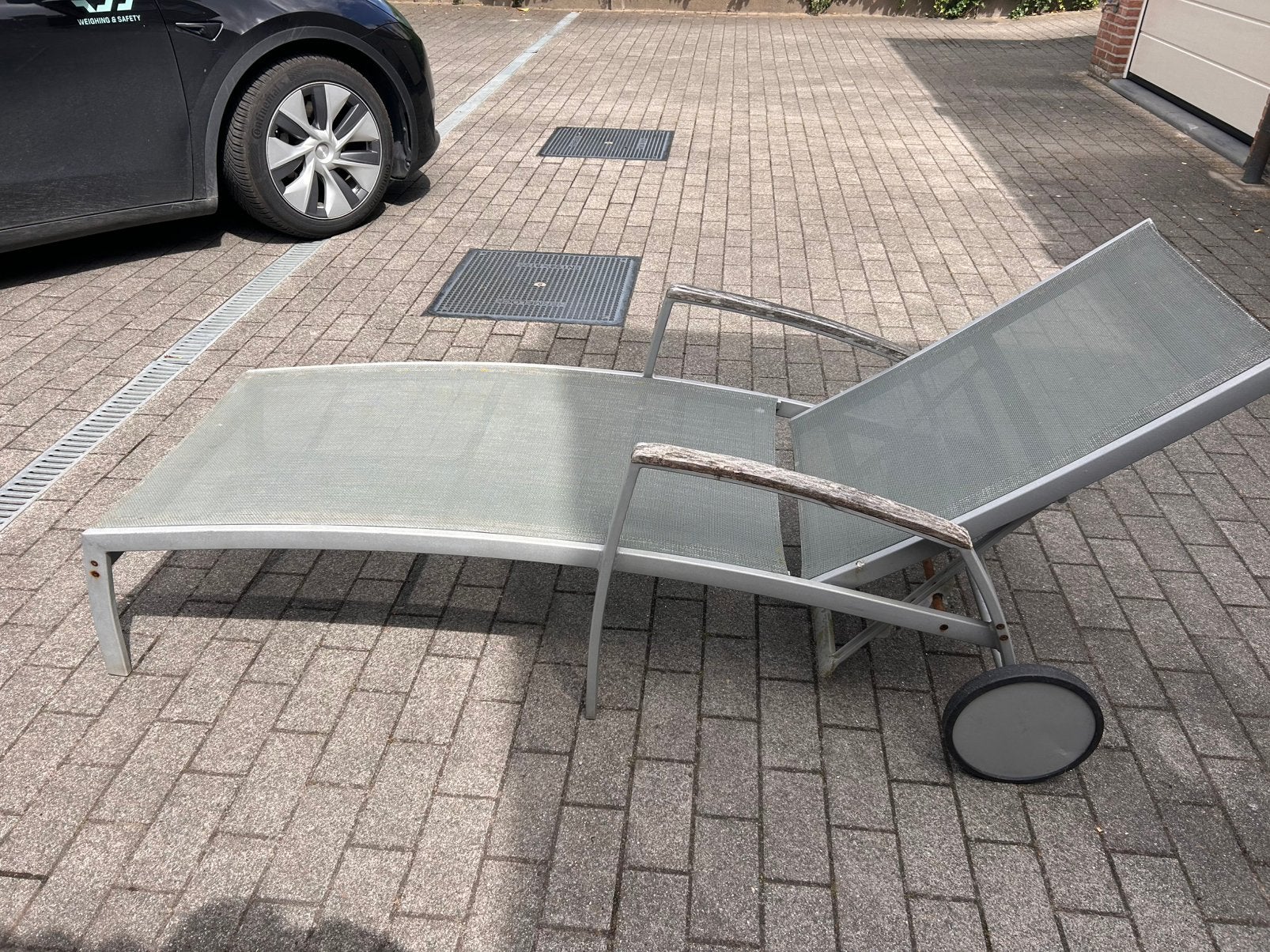 Ligbed, Tuin en Terras, Ligbedden, Ophalen, Gebruikt, Aluminium