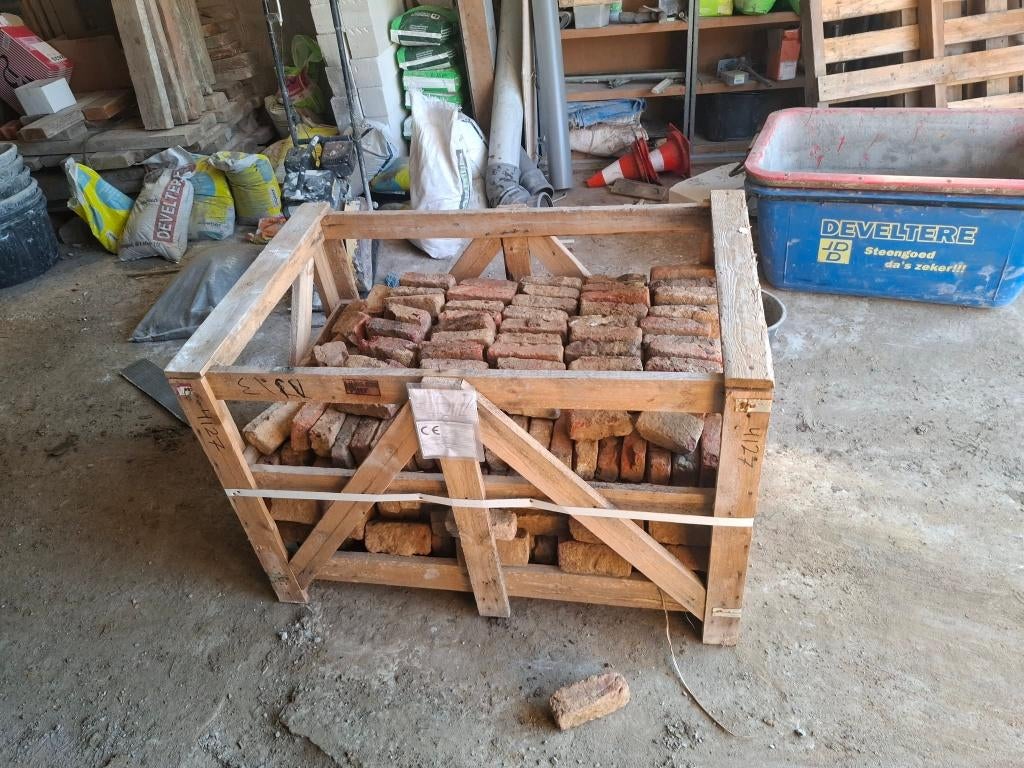 Gevelsteen Boomse recup handvorm, Doe-het-zelf en Bouw, Metselstenen, Ophalen, Zo goed als nieuw, Bakstenen