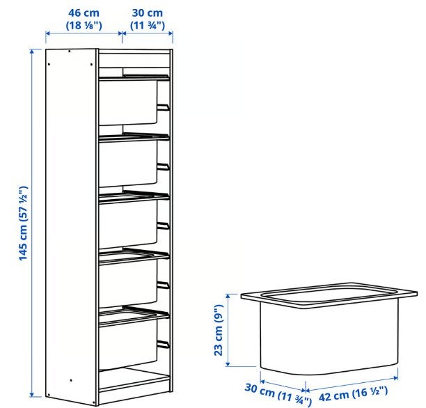 Meuble de rangement pour jeux (ikea - TROFAST) - Blanc, Enfants & Bébés, Meuble de rangement, Enlèvement, Utilisé, IKEA