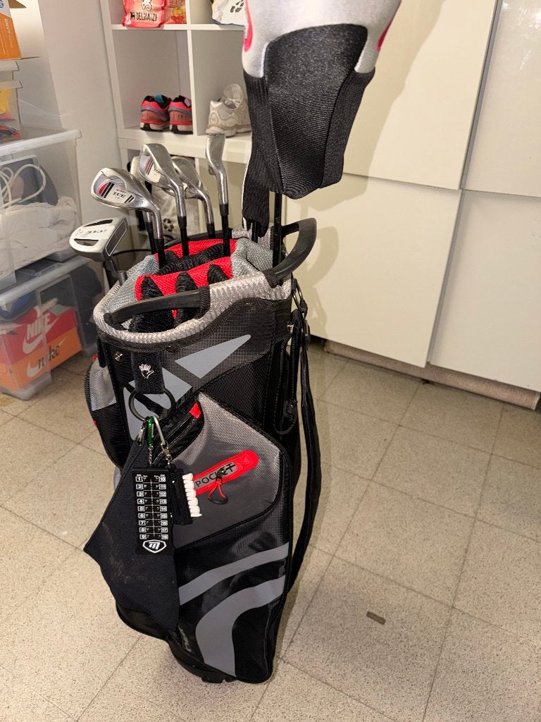 Skymax ICE IX golfset + luxe caddybag – Complete startersset, Sport en Fitness, Golf, Ophalen, Zo goed als nieuw, Set, Overige merken