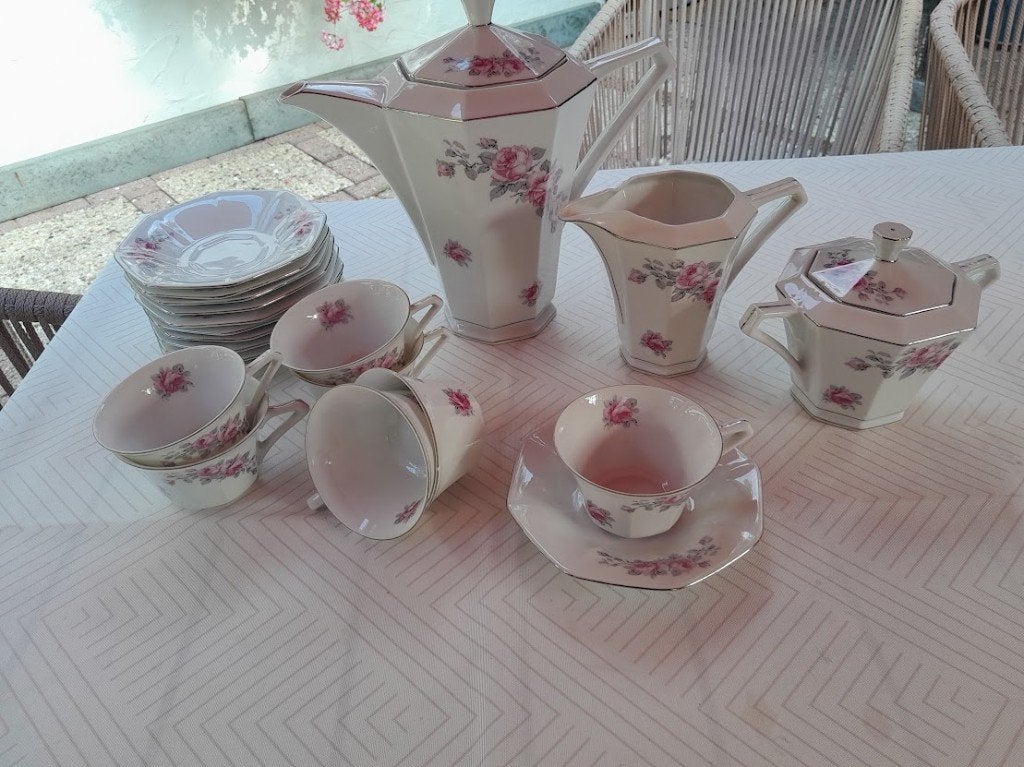 Victoria koffie/thee servies, Antiek en Kunst, Ophalen of Verzenden