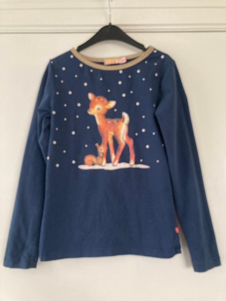 Longsleeve sneeuwtafereel hertje - Someone - maat 140, Gebruikt, Meisje, Awesome by Someone, Ophalen of Verzenden