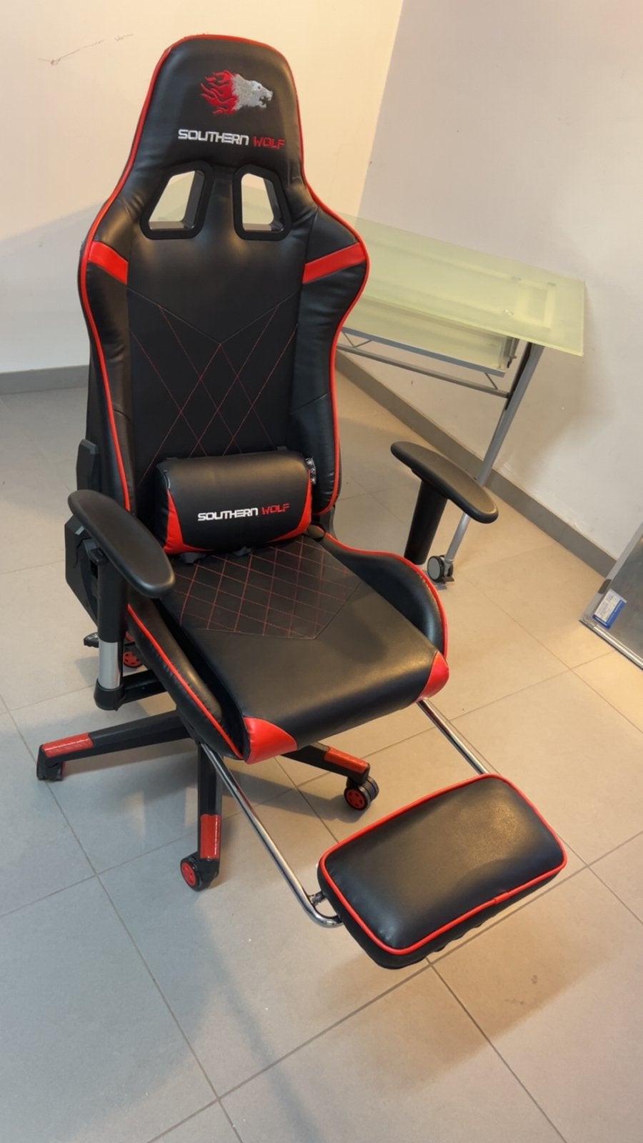 Gaming stoel, Huis en Inrichting, Bureaustoelen, Ophalen, Zwart, Nieuw, Gaming bureaustoel
