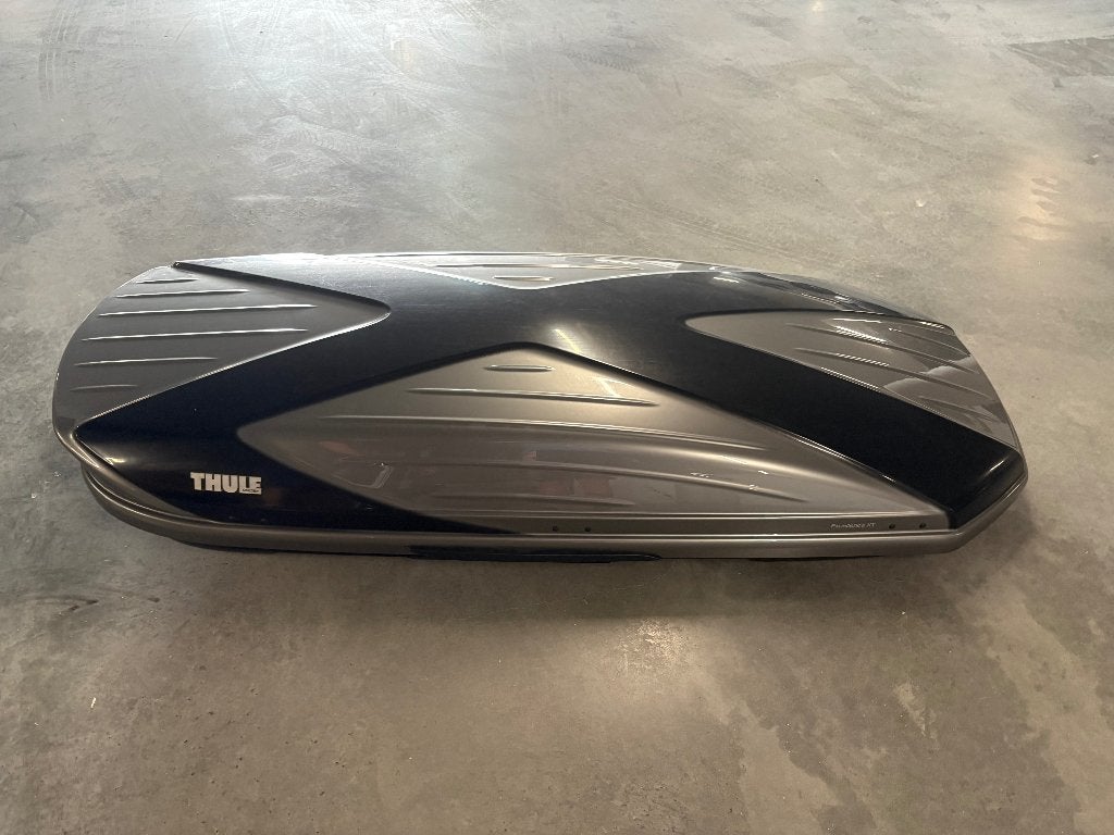 Thule dakkoffer / skibox zwart-grijs - Topstaat, Auto diversen, Dakkoffers, Zo goed als nieuw, Ophalen