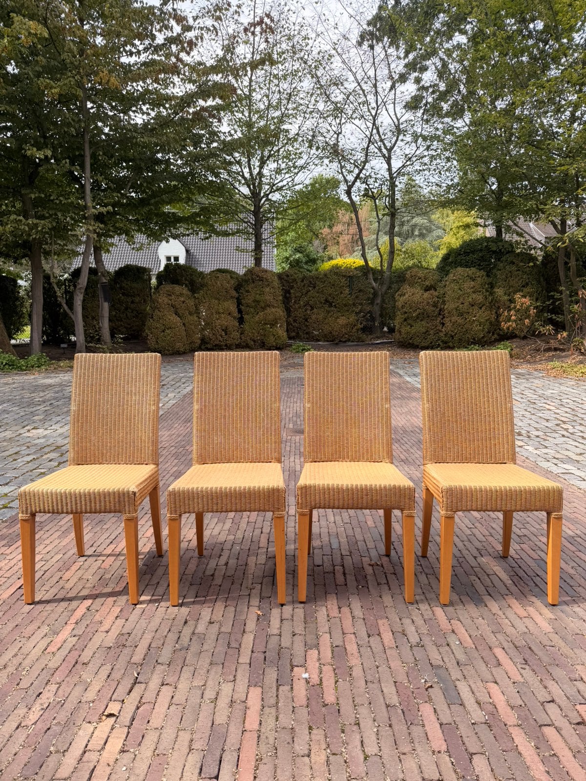 4 stoelen - Vincent Sheppard Lloyd Loom Exclusive, Osier ou Rotin, Enlèvement, Utilisé, Quatre