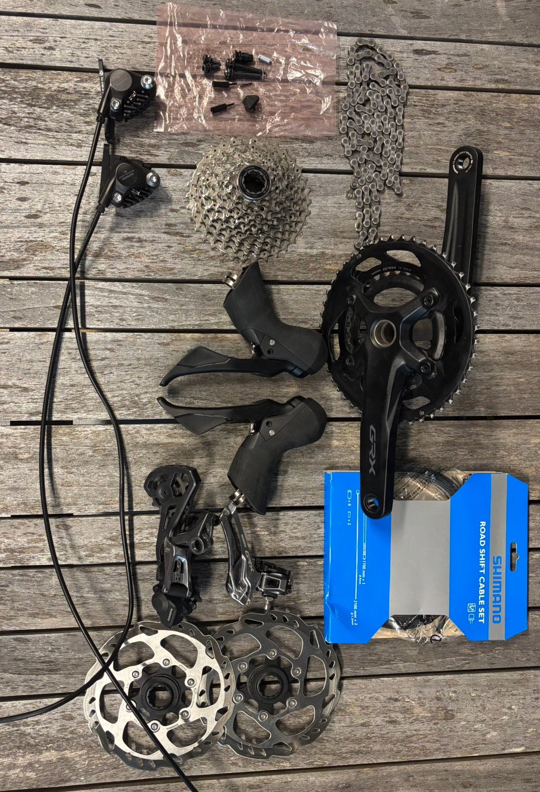 Shimano GRX rx810 mechanische 2x11 groepset, Ophalen, Zo goed als nieuw