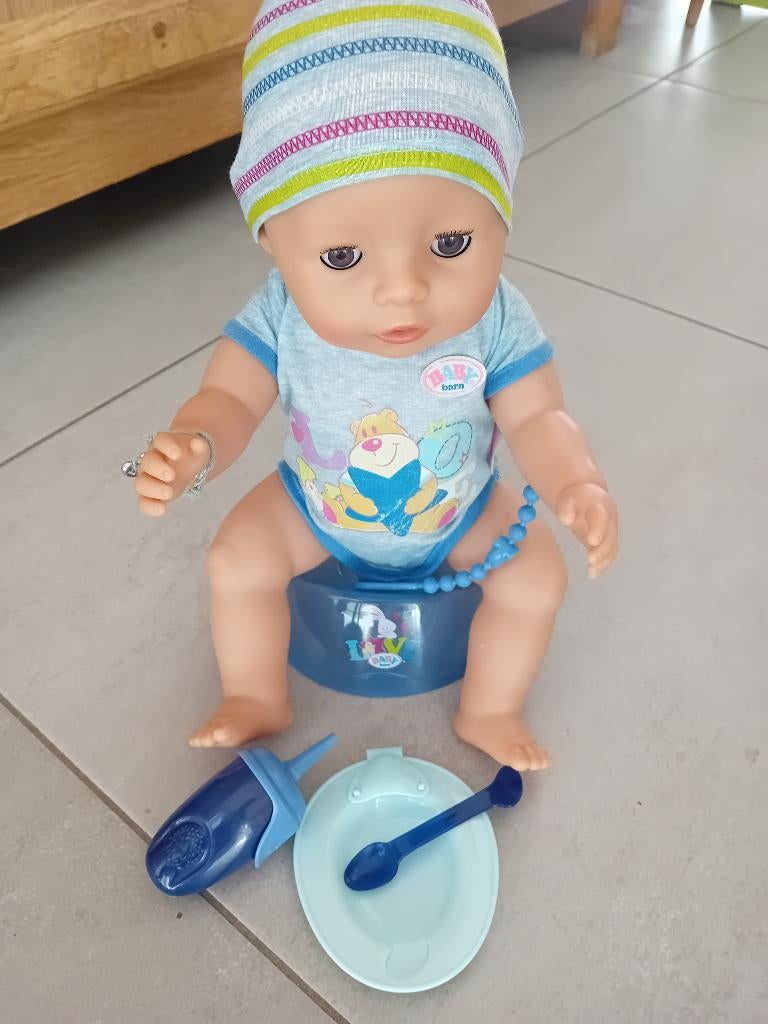 Plassende Baby Born pop jongen, Kinderen en Baby's, Ophalen, Gebruikt, Babypop