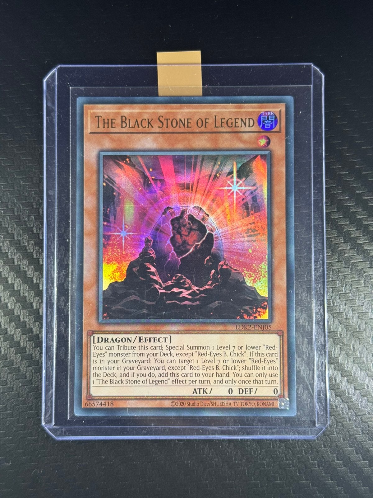 La pierre noire de la légende | Ultra rare |Holo| LDK2-ENJ05, Envoi, Neuf, Cartes en vrac