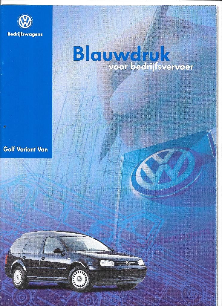VOLKSWAGEN GOLF VARIANT VAN,  2000, Boeken, Auto's | Folders en Tijdschriften, Ophalen of Verzenden, Zo goed als nieuw, Volkswagen