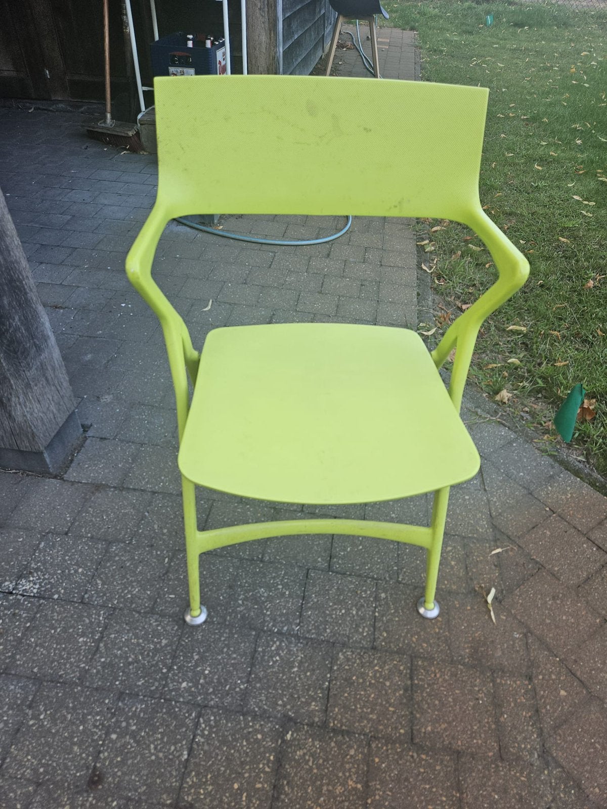 Groene klapstoel terras, Tuin en Terras, Ophalen, Gebruikt