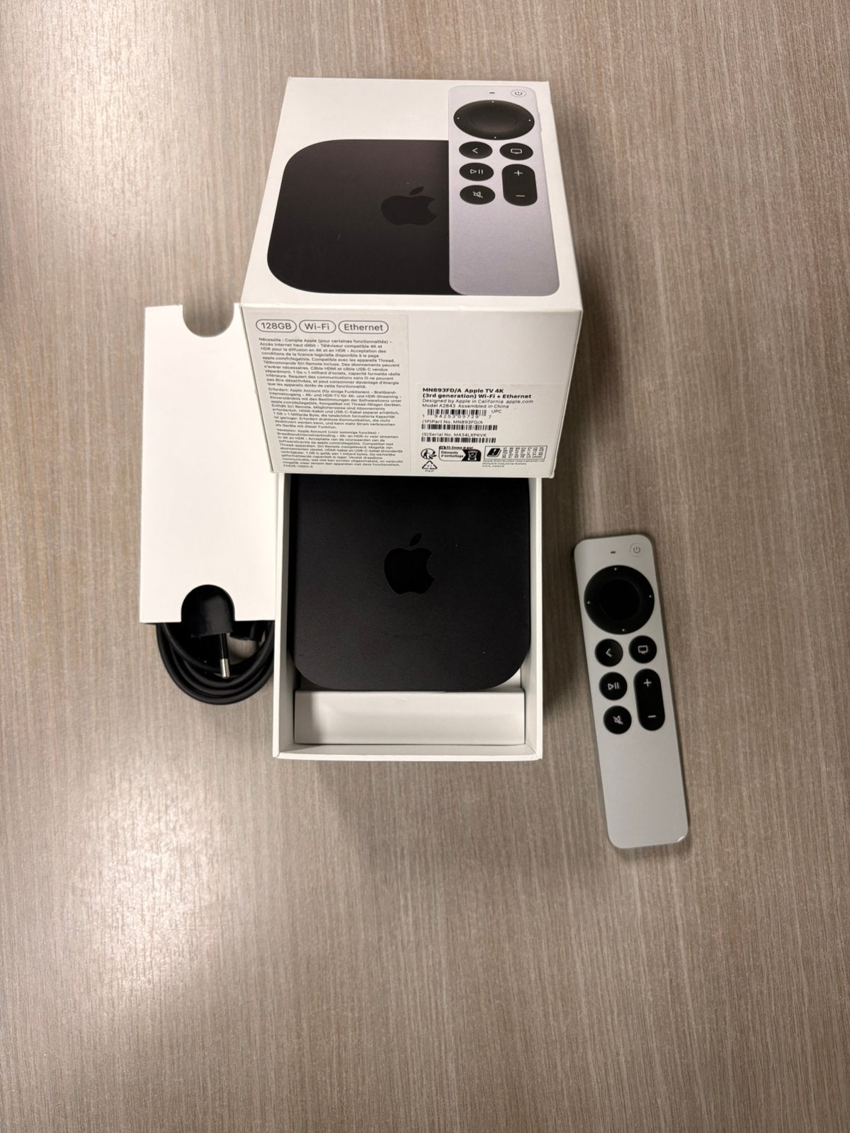 Apple tv 4k 3rd gen - 128GB WIFI + ethernet, Enlèvement ou Envoi, Comme neuf, HDMI
