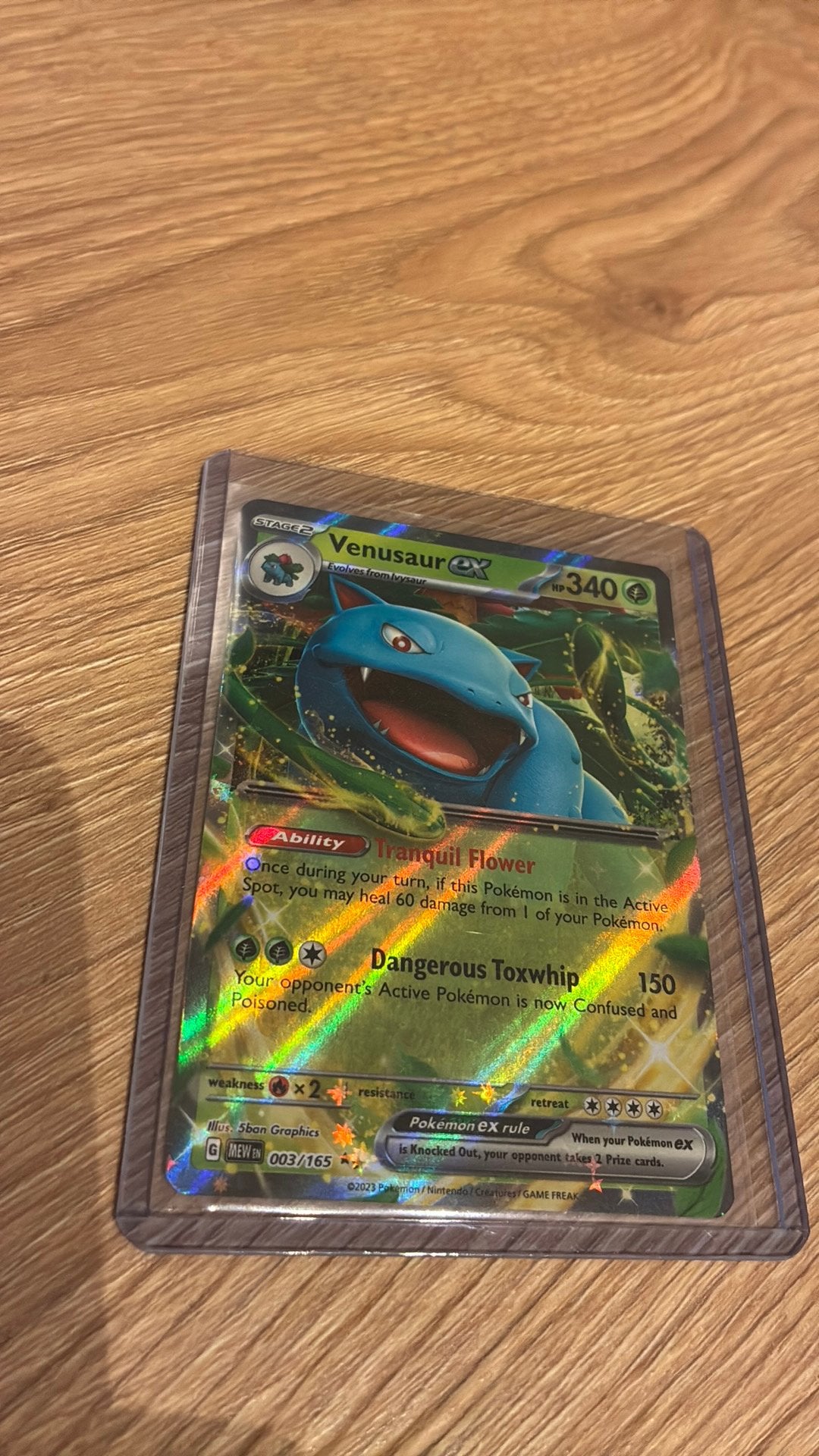 Venusaur EX #003 - 151 - Pokemon, Enlèvement ou Envoi, Comme neuf, Plusieurs cartes