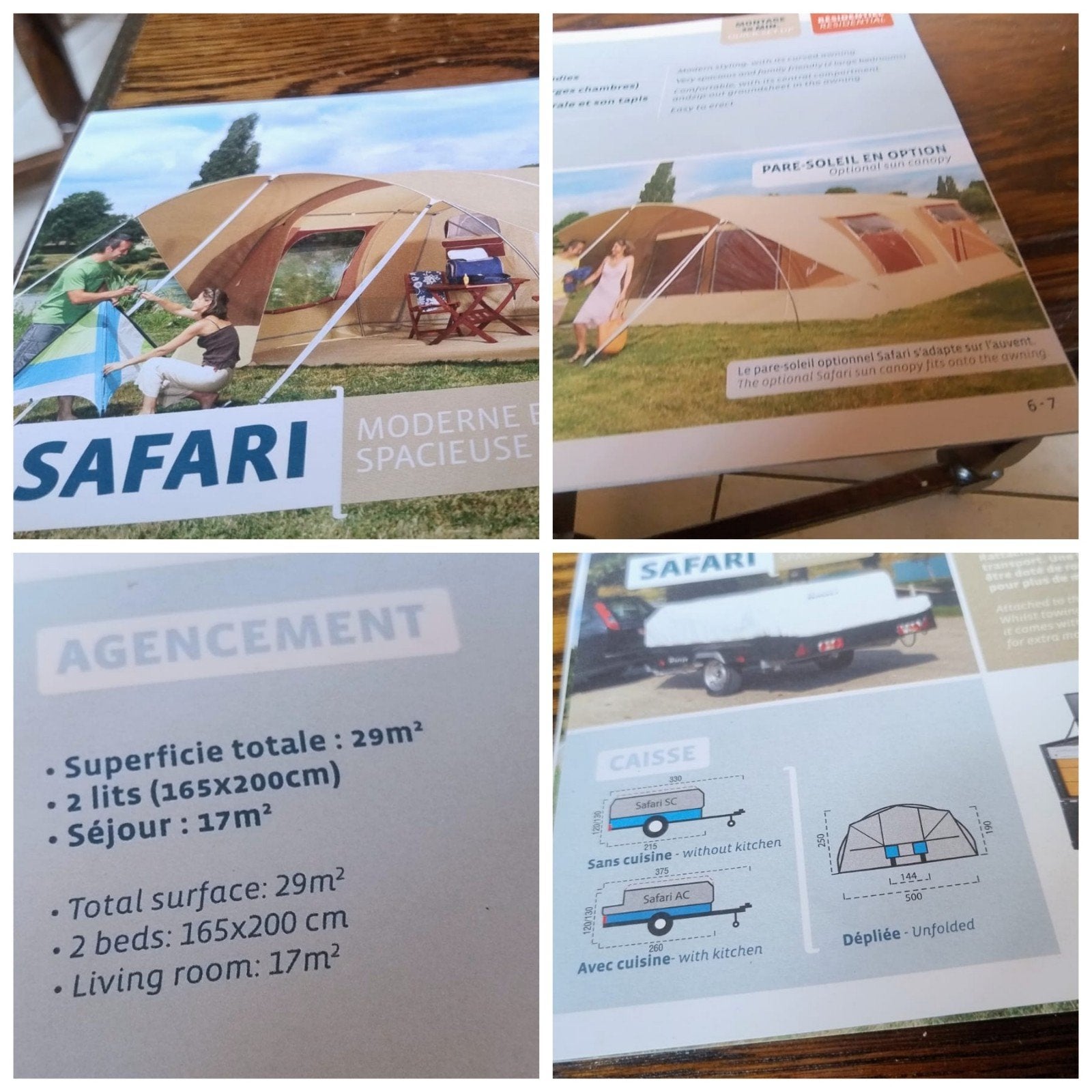 Raclet Safari vouwwagen, Enlèvement