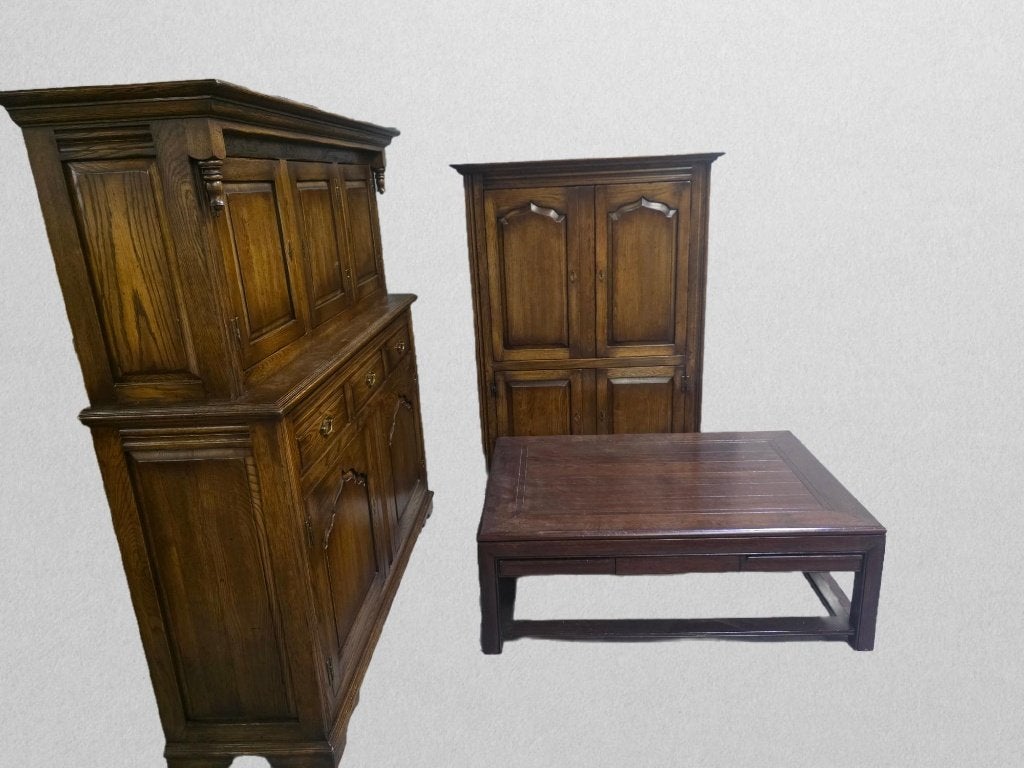 Complete eiken woonkamer buffetkast, kast en salontafel, Huis en Inrichting, Complete eetkamers, Ophalen
