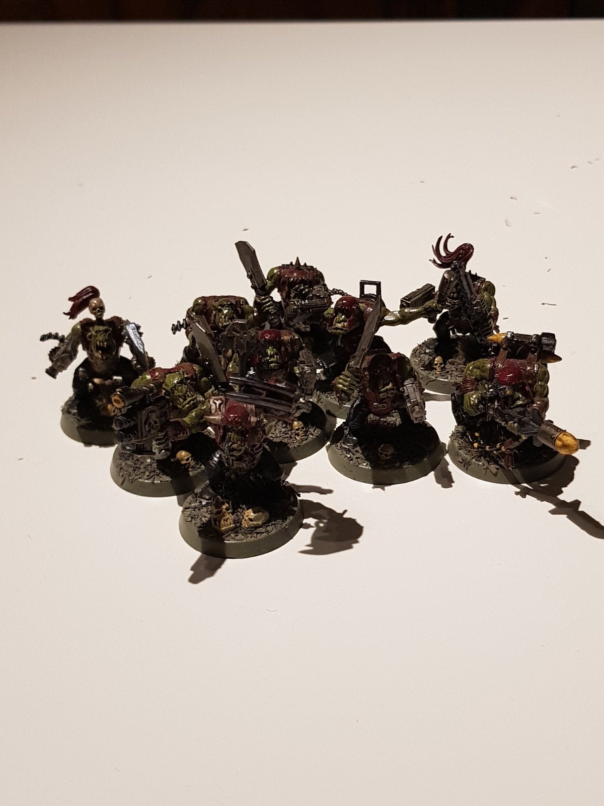 WH40K ORKS: 10 Boyz (1 nob en 9 Boyz), painted, Figuurtje(s), Ophalen of Verzenden, Geverfd, Warhammer 40000