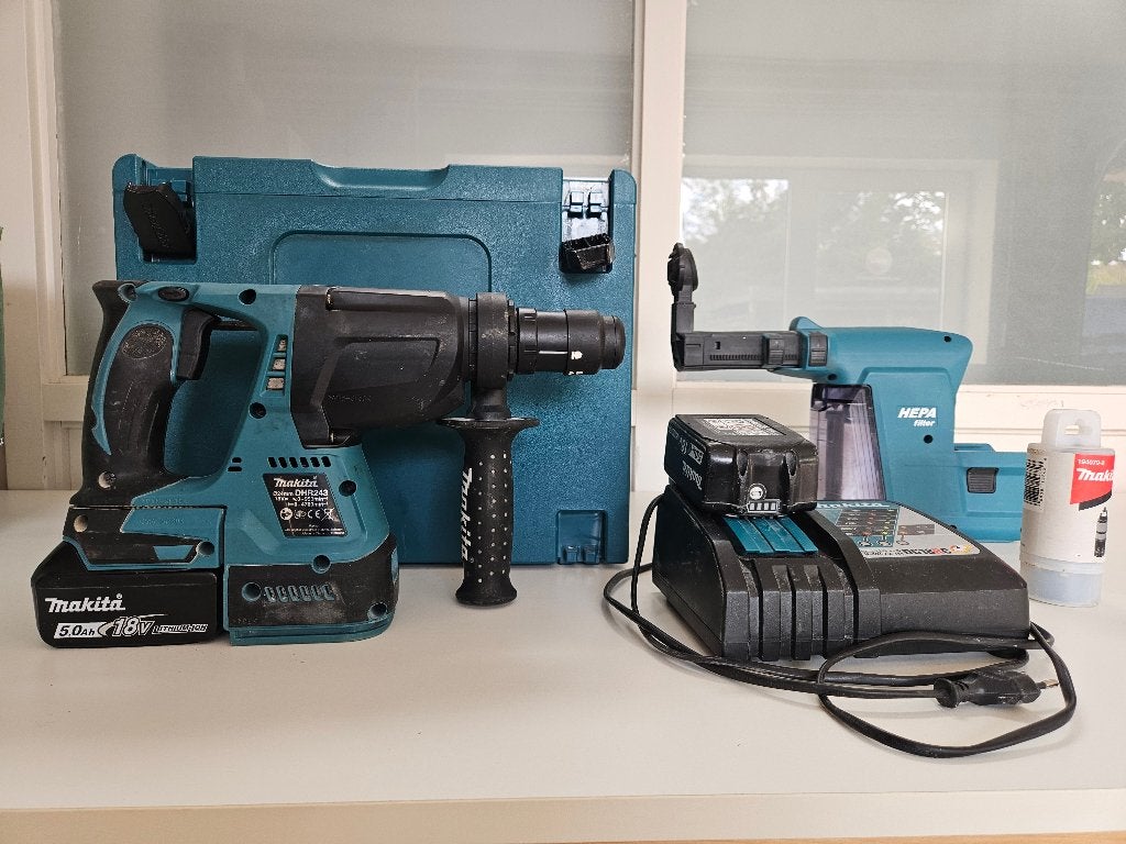 Makita DHR243, Ophalen, Zo goed als nieuw, Boormachine, Klopboormechanisme