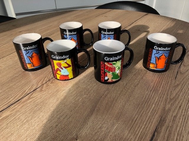 6 " Nieuwe " mokken / Graindor, Maison & Meubles, Cuisine | Vaisselle, Enlèvement ou Envoi, Neuf, Tasse(s) et/ou soucoupe(s)