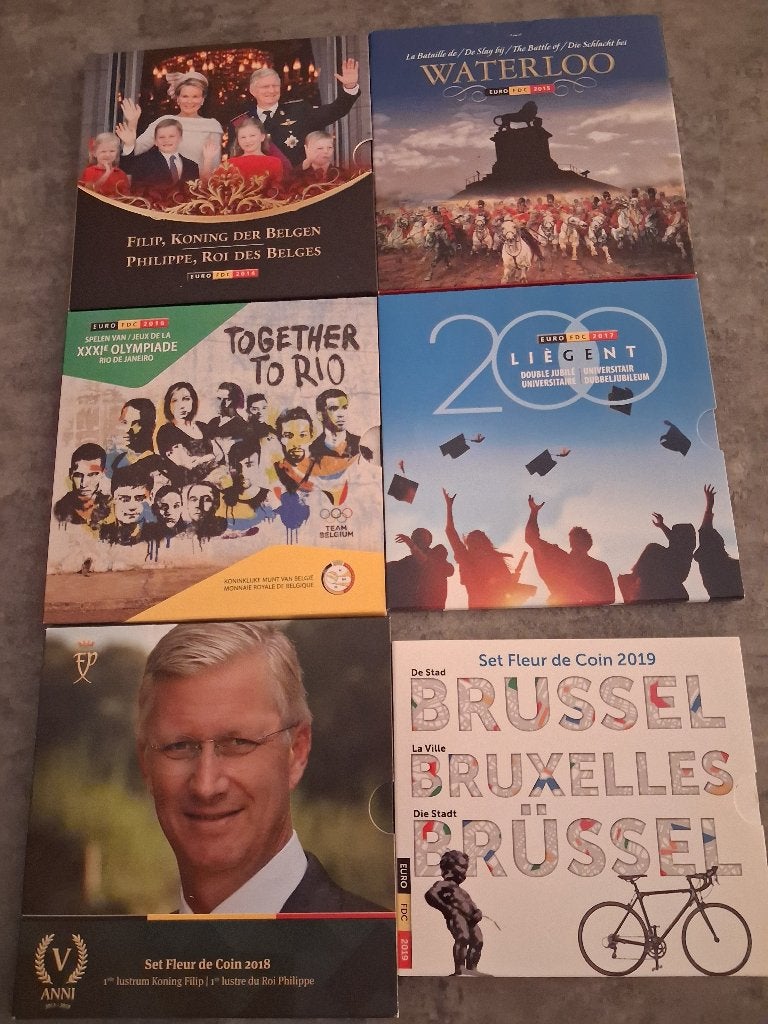 Euroset FDC België, Postzegels en Munten, Munten | België, Ophalen, Metaal, Setje