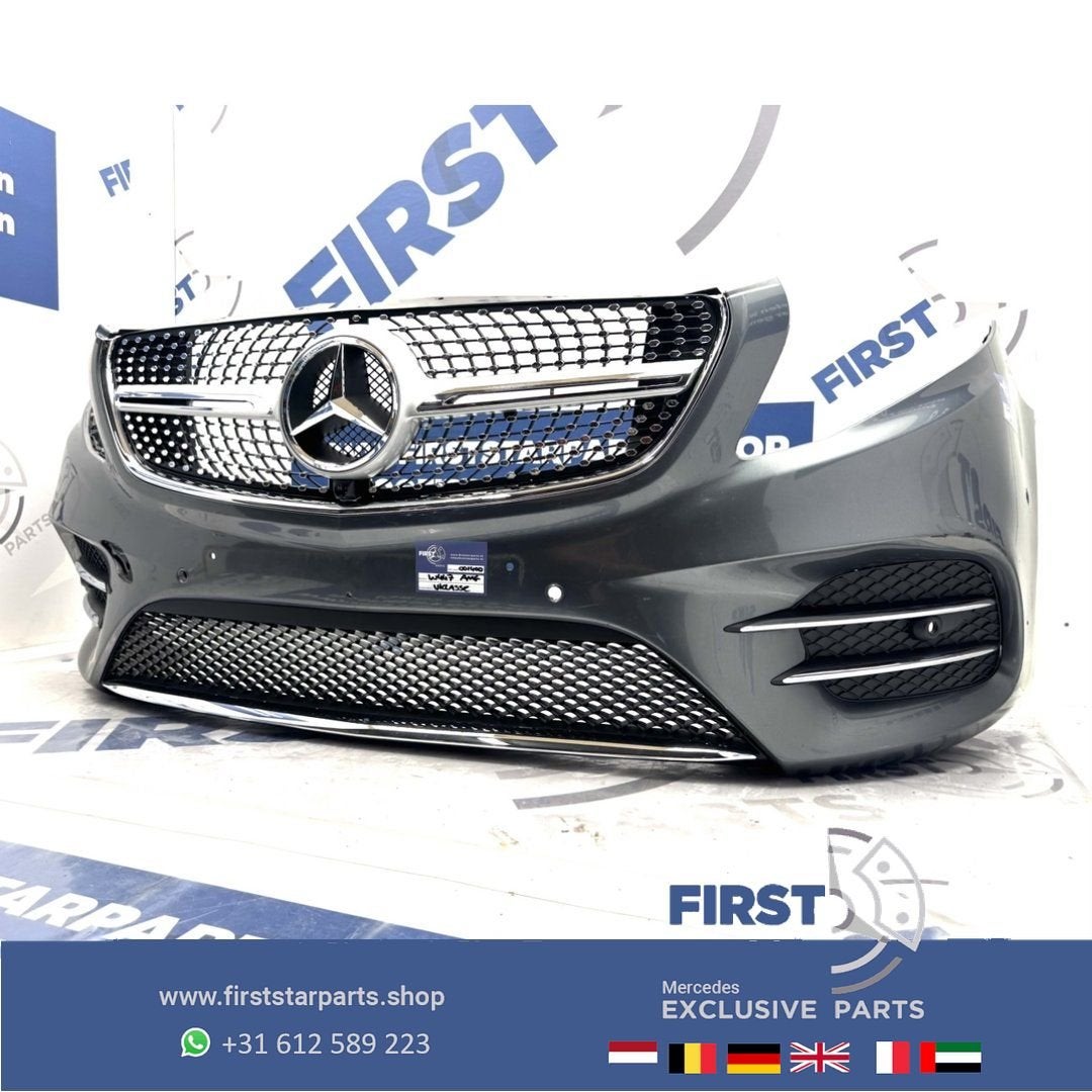 W447 VOORBUMPER V KLASSE AMG A4478851000 BUMPER COMPLEET ZWA, Gebruikt, -, Voor, Ophalen of Verzenden