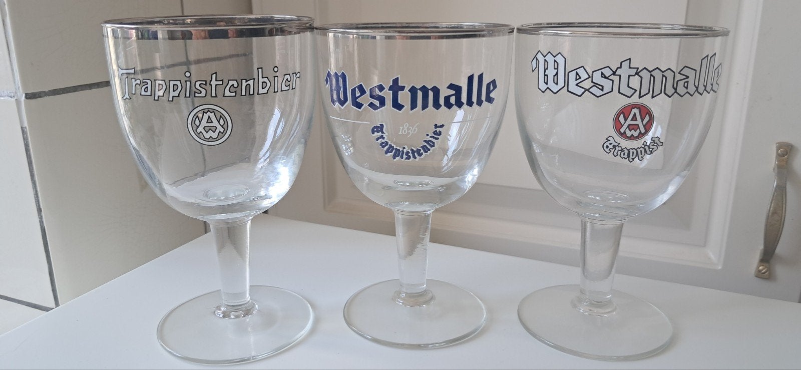 3 WESTMALLE TRAPPIST-glazen, Verzamelen, Ophalen