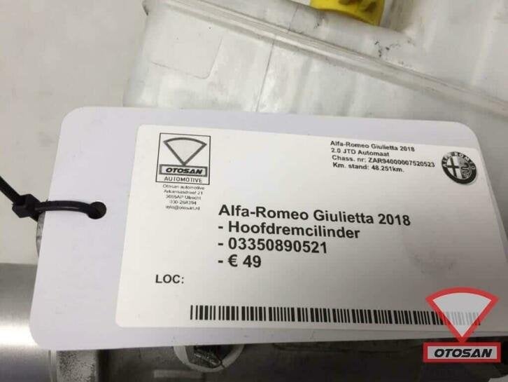 alfa romeo giulietta 18 ma tre cylindre 03350890521, Dpofca@stellantis.com, Stellantis Europe S.p.A., Utilisé, Alfa Romeo