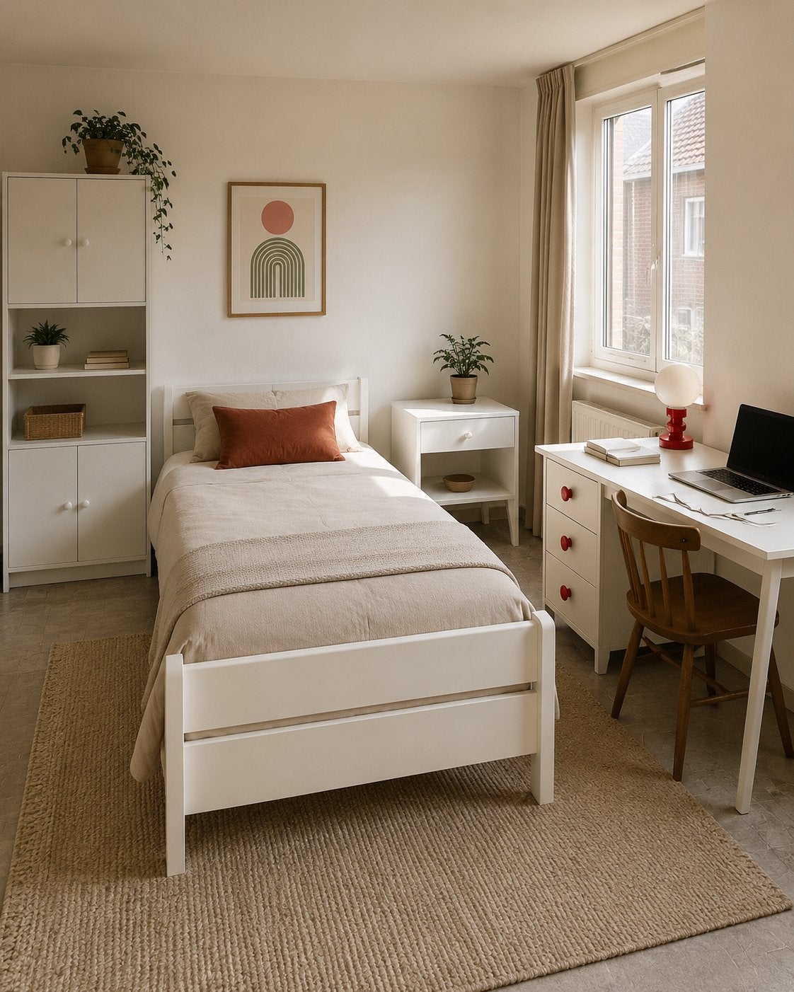 Chambre simple vintage complète - ensemble de 5 pièces, Maison & Meubles, Enlèvement, Comme neuf