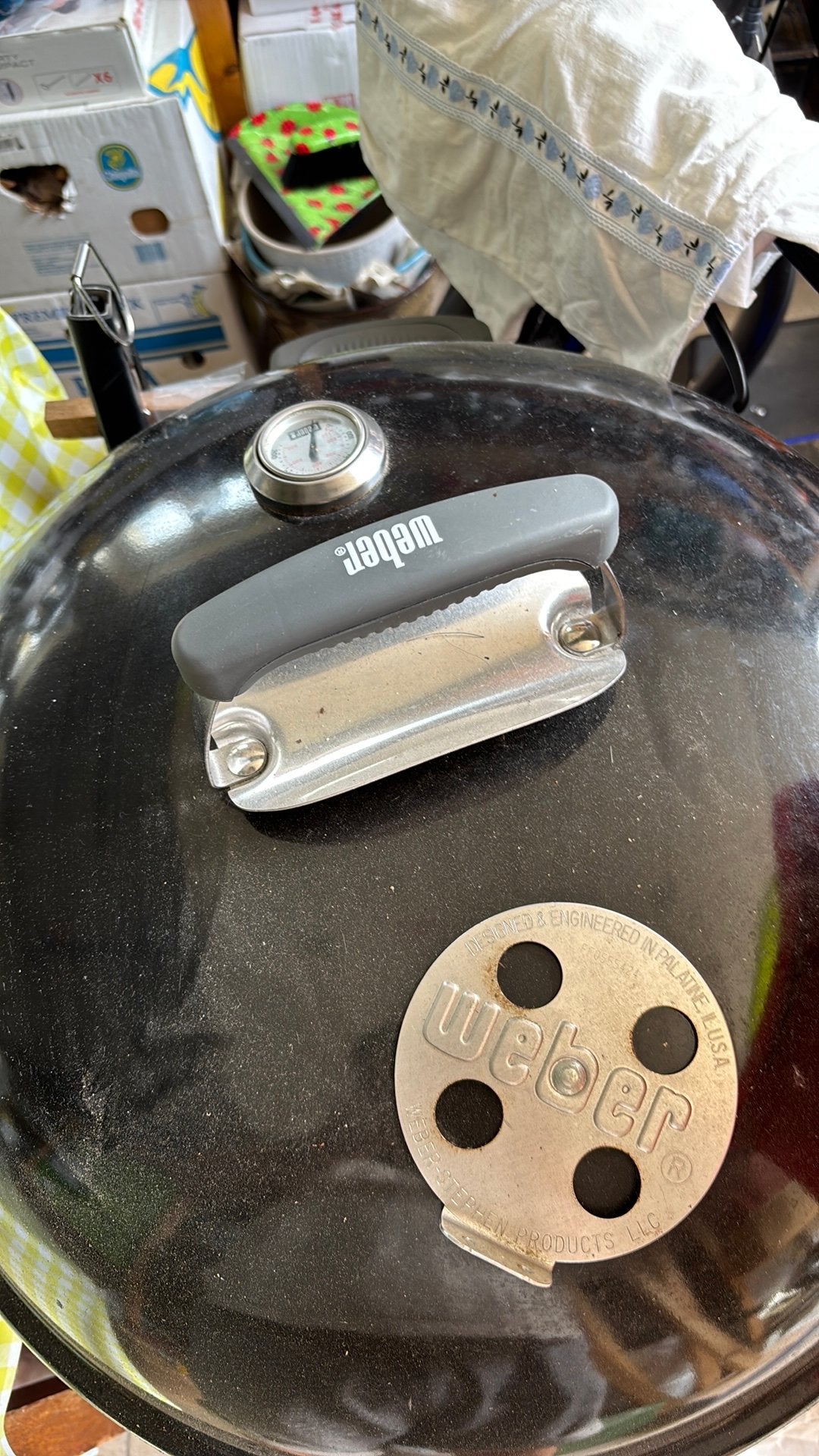 Weber 57cm original bbq, Tuin en Terras, Houtskoolbarbecues, Ophalen, Zo goed als nieuw