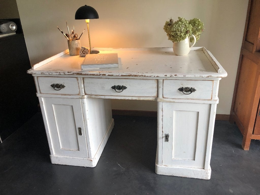 bureau, vintage, rural, bohème, Maison & Meubles, Vintage, Utilisé, Avec tiroirs, 130 cm