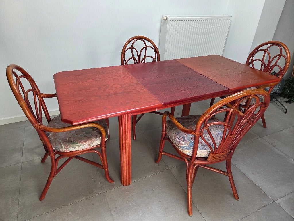 Tafel en 4 stoelen, Ophalen, Gebruikt