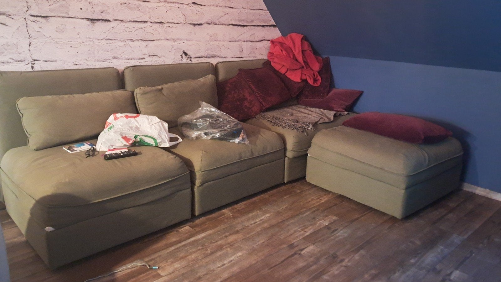 modulair salon -- gratis, Maison & Meubles, Enlèvement, Tissus