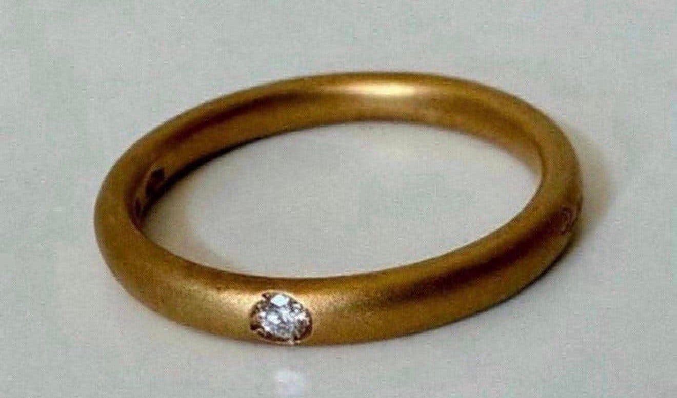 Nieuwe Pomellato 18 karaat gouden (trouw) ring met diamant!, Neuf, Enlèvement ou Envoi, Or, Plus petit que 17