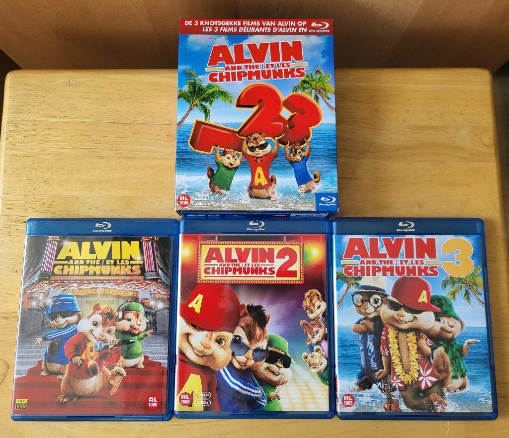 Coffret Blu-Ray trilogie Alvin et les Chipmunks, Cd's en Dvd's, Blu-ray, Alle leeftijden, Kinderen en Jeugd, Blu-ray, Filmcollectie